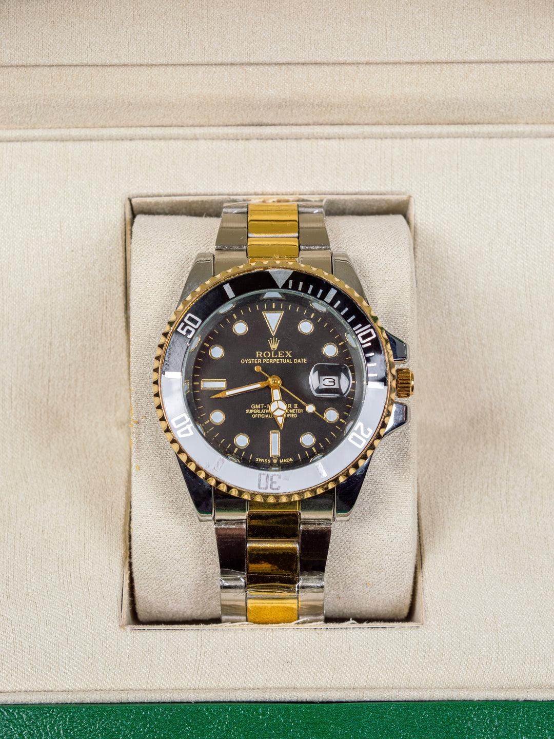 A1 RLX Men's GMT-Master II 40 – Black Dial / Black Bezel