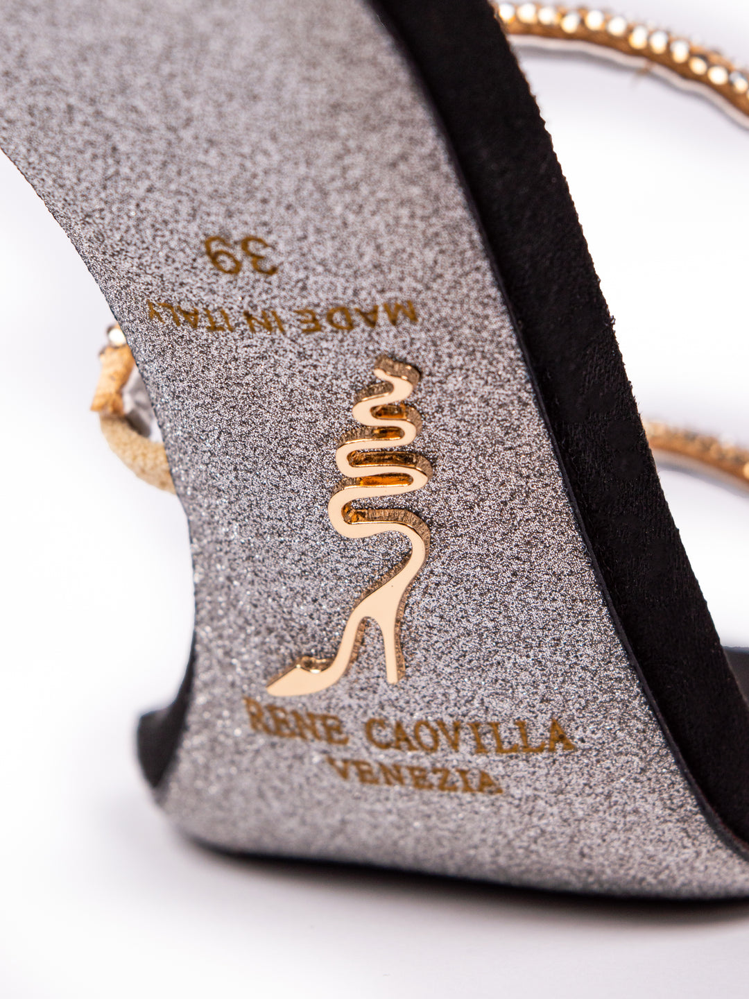 RC Heels Black / Beige Crystals