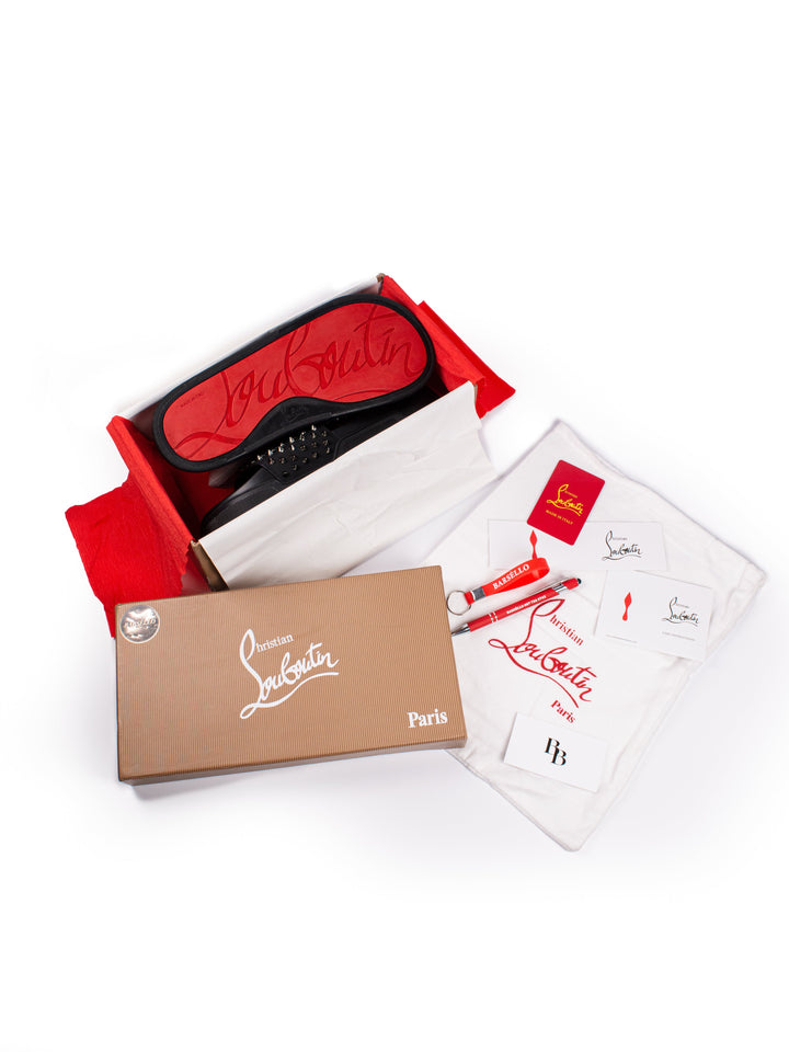 Loubs Slides Black Spikes