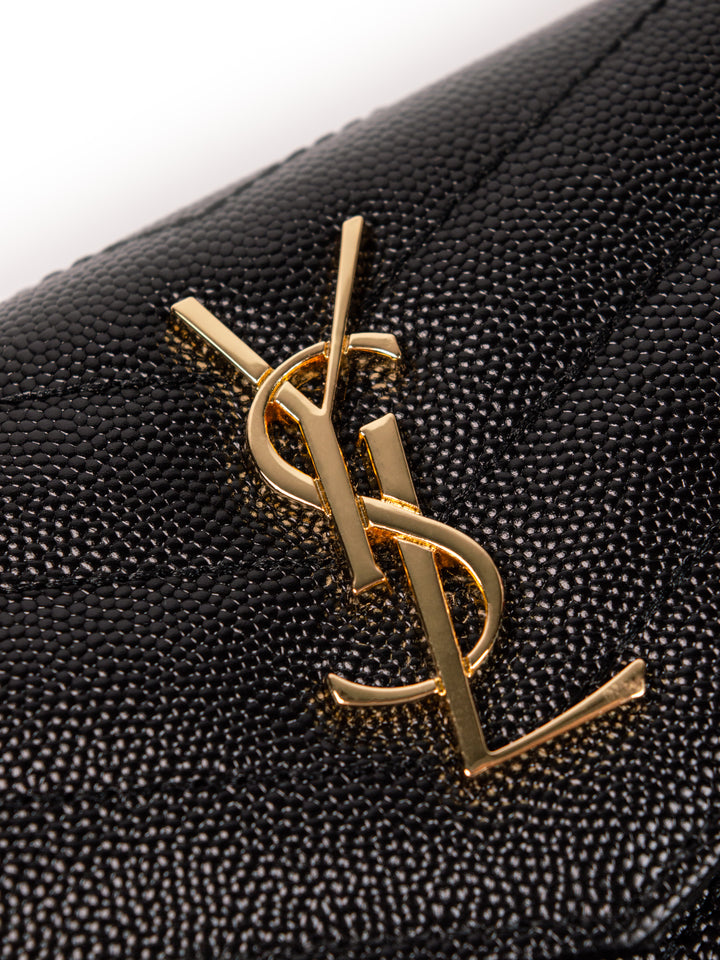 YSL Wallet Black / Gold