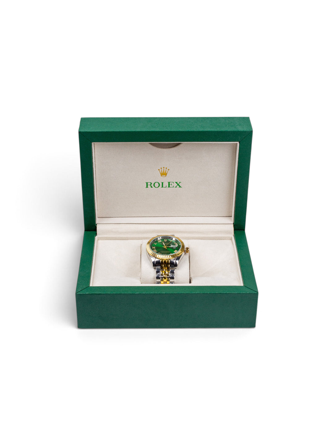 Men's watch RLX Datejust 36 – Green Roman Dial / Two-Tone