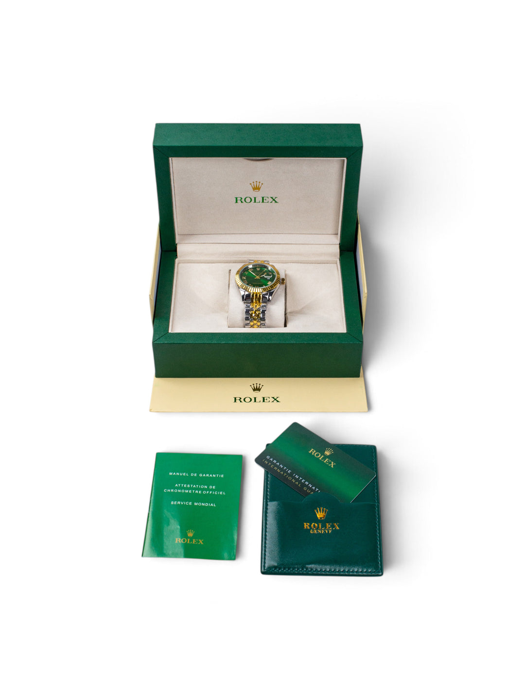 Men's watch RLX Datejust 36 – Green Roman Dial / Two-Tone