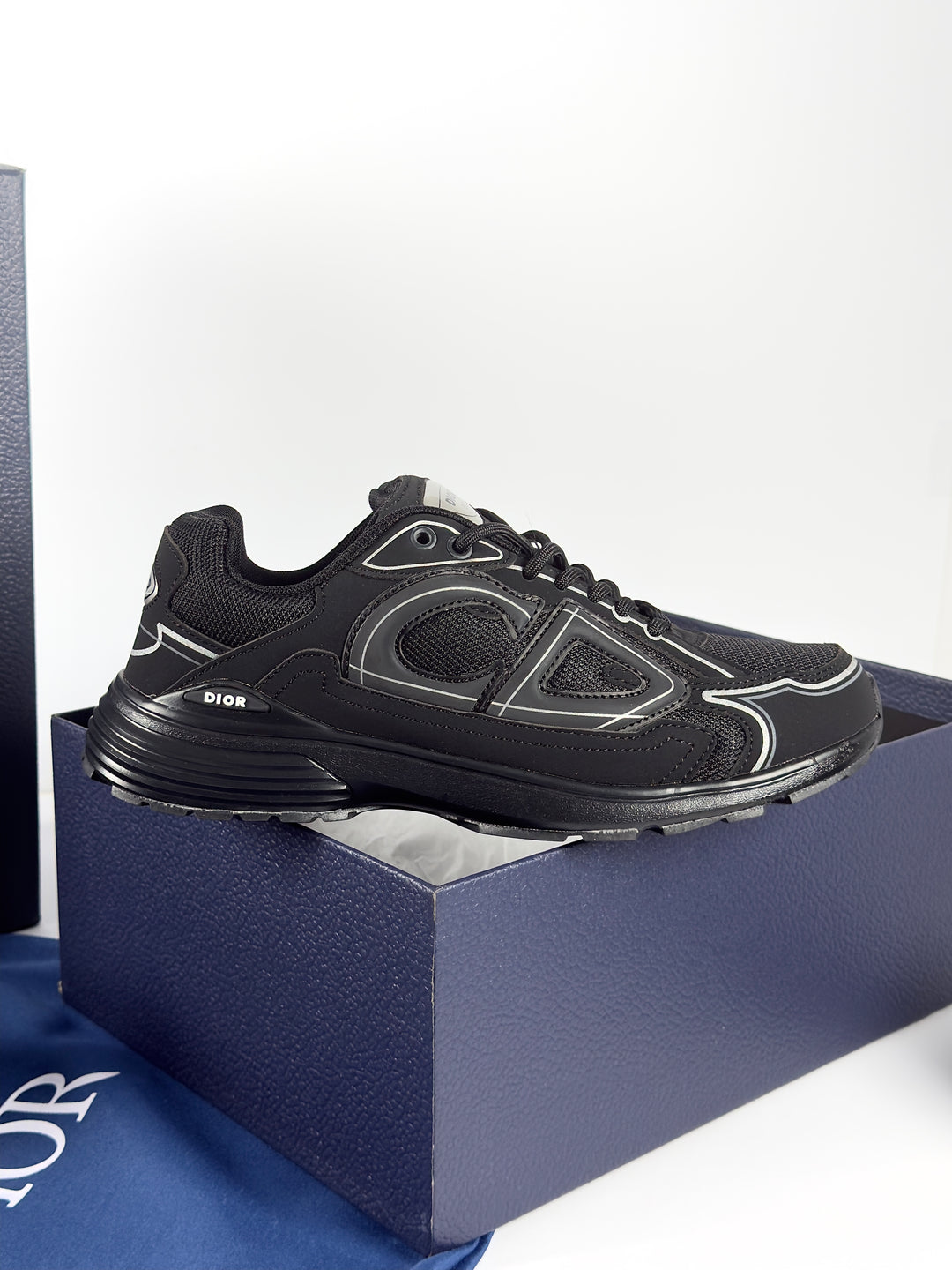 CD B30 Triple Black Sneakers (Reflective)