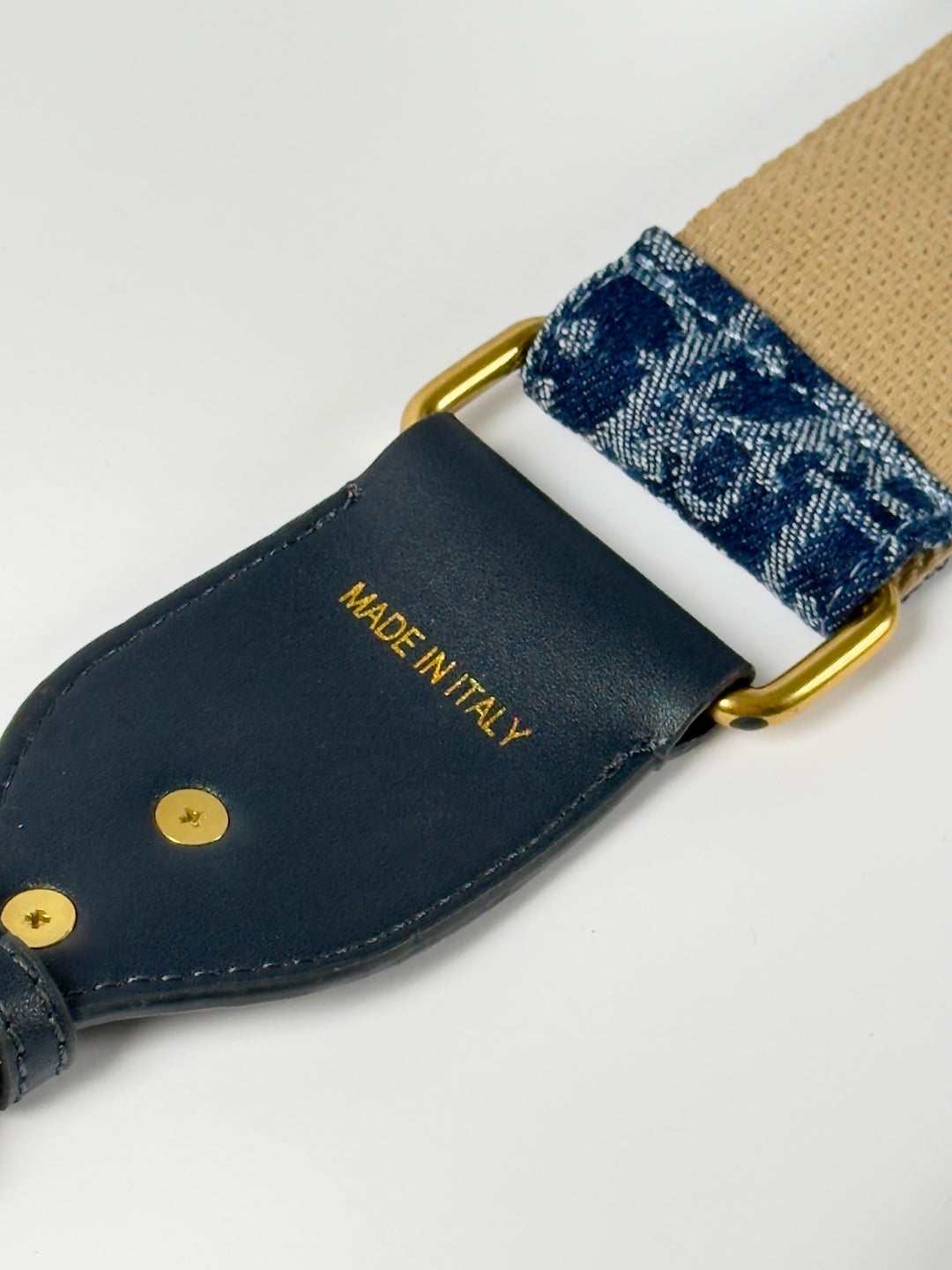 Saddle Bag with Strap Blue Dior Oblique Jacquard