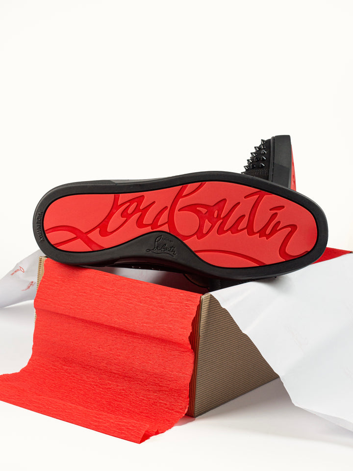 Loubs Sneaker Black Velour Spikes