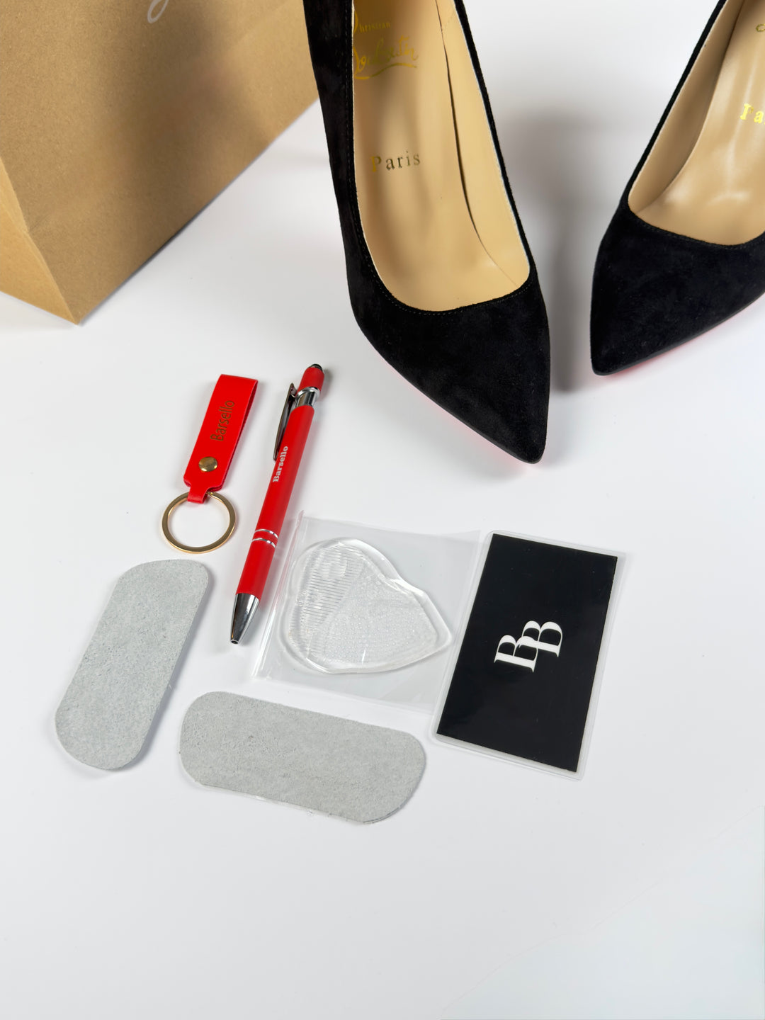 Loubs High Velour Heels
