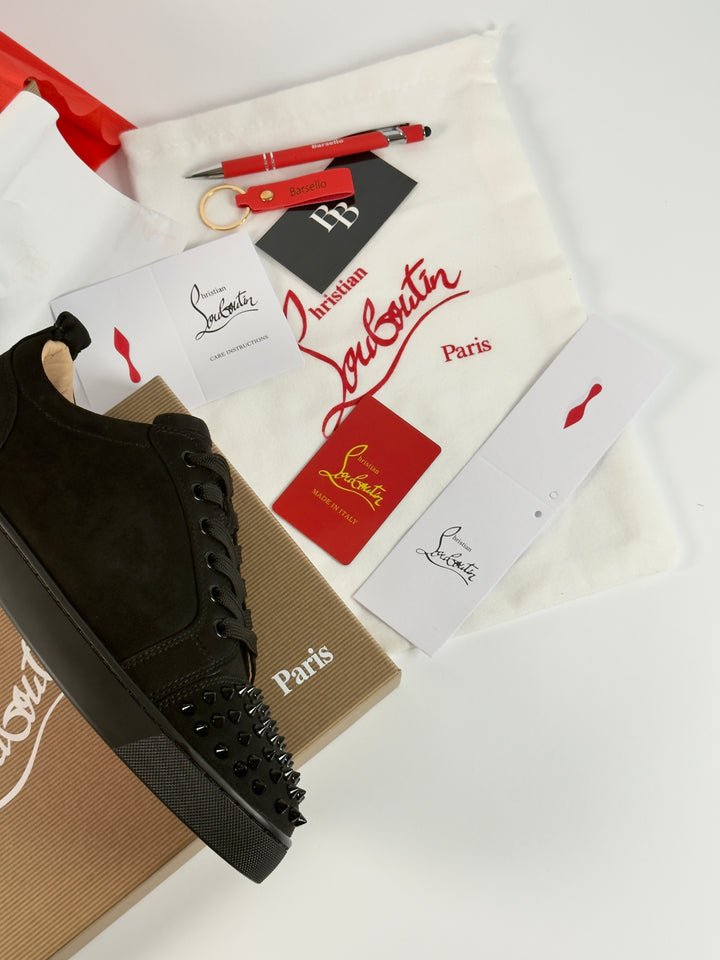 Loubs Sneaker Black Velour Spikes
