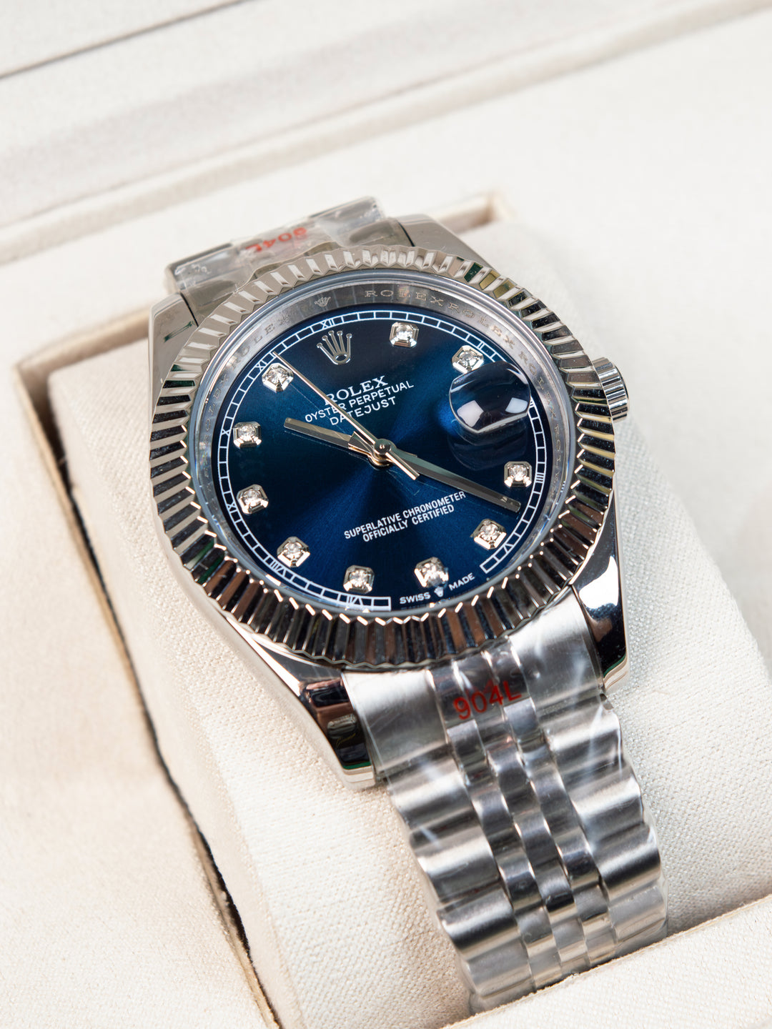 A3 RLX Men's Datejust 41 – Blue Diamond Dial / Fluted Bezel