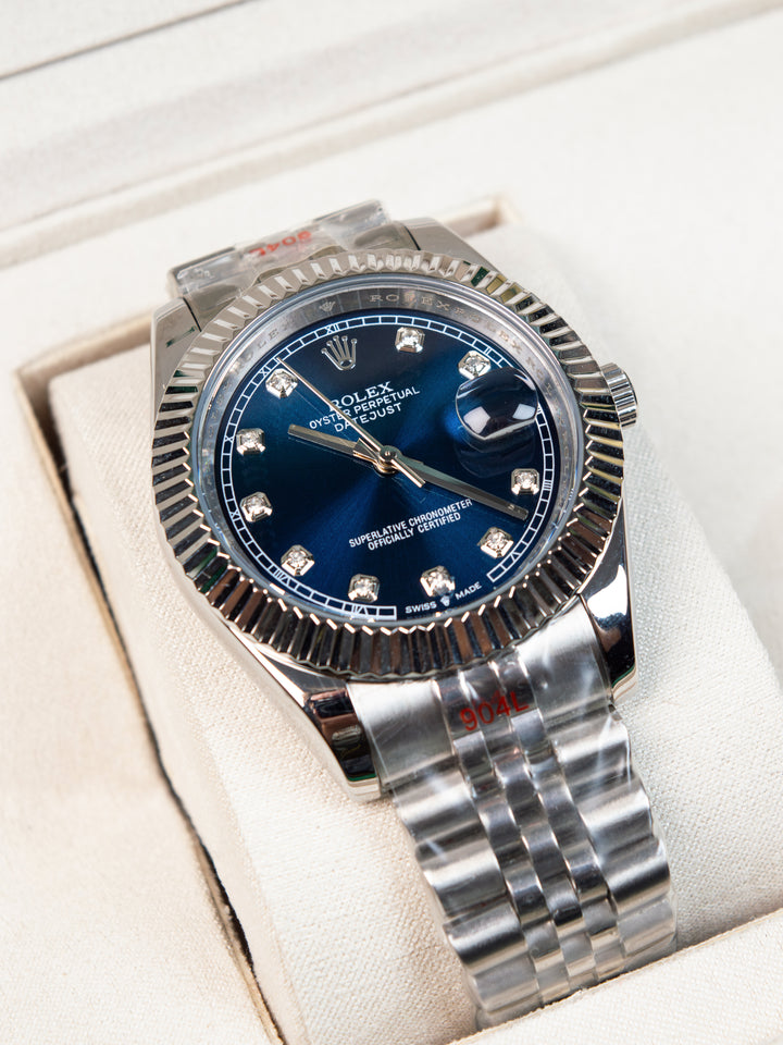 A3 RLX Men's Datejust 41 – Blue Diamond Dial / Fluted Bezel