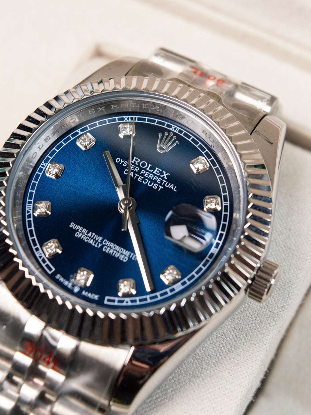 A3 RLX Men's Datejust 41 – Blue Diamond Dial / Fluted Bezel
