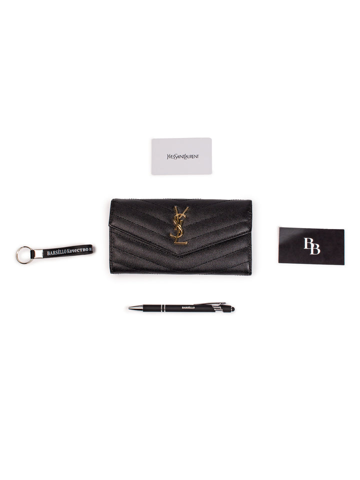 YSL Wallet Black / Gold