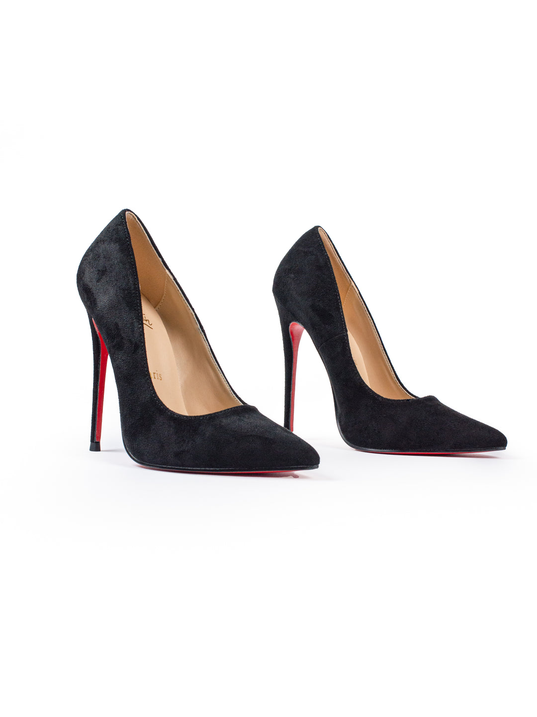Loubs High Velour Heels