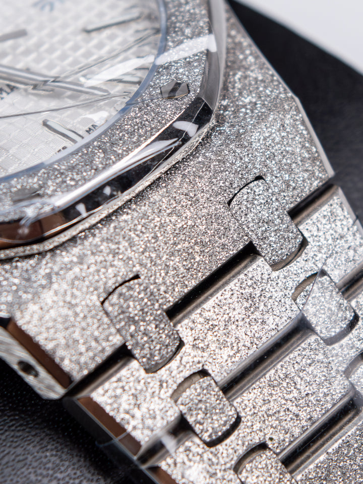 A5 AP Men's Royal Oak 41mm – Silver Dial / Fully Iced-Out