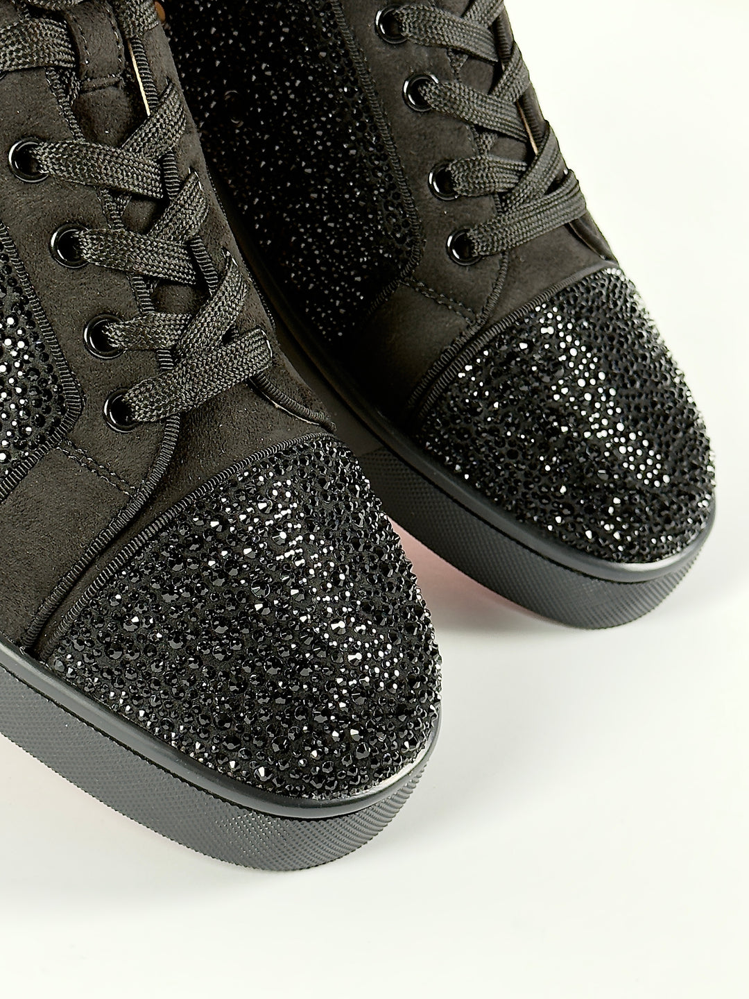 Loubs Junior Black Velour Sneaker