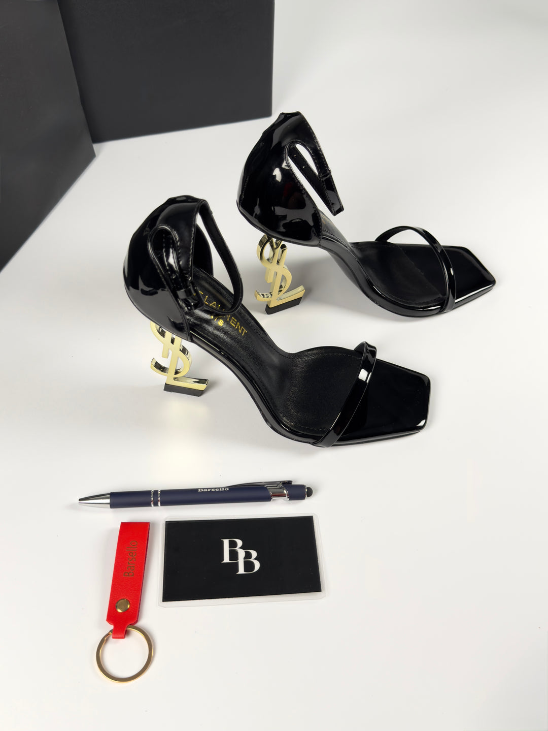 YSL Black/Golden Heels