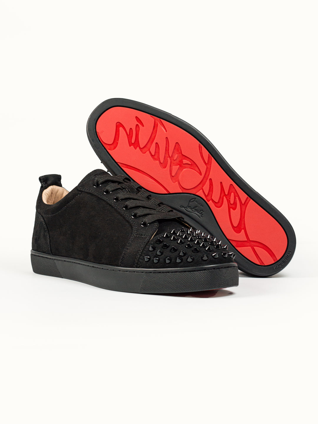Loubs Sneaker Black Velour Spikes