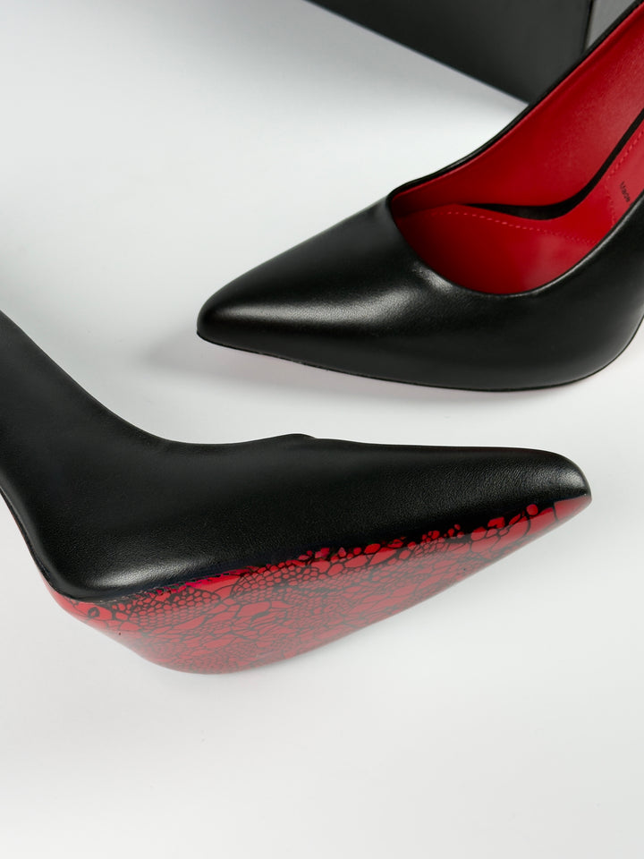CP Golden Closed Heels