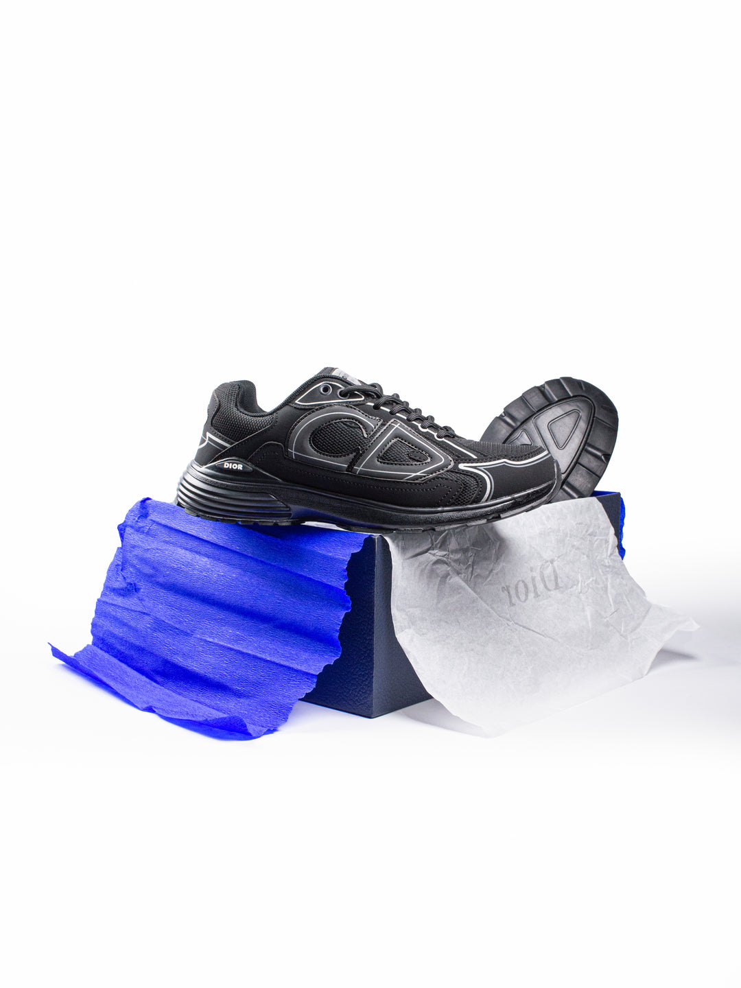 CD B30 Triple Black Sneakers (Reflective)