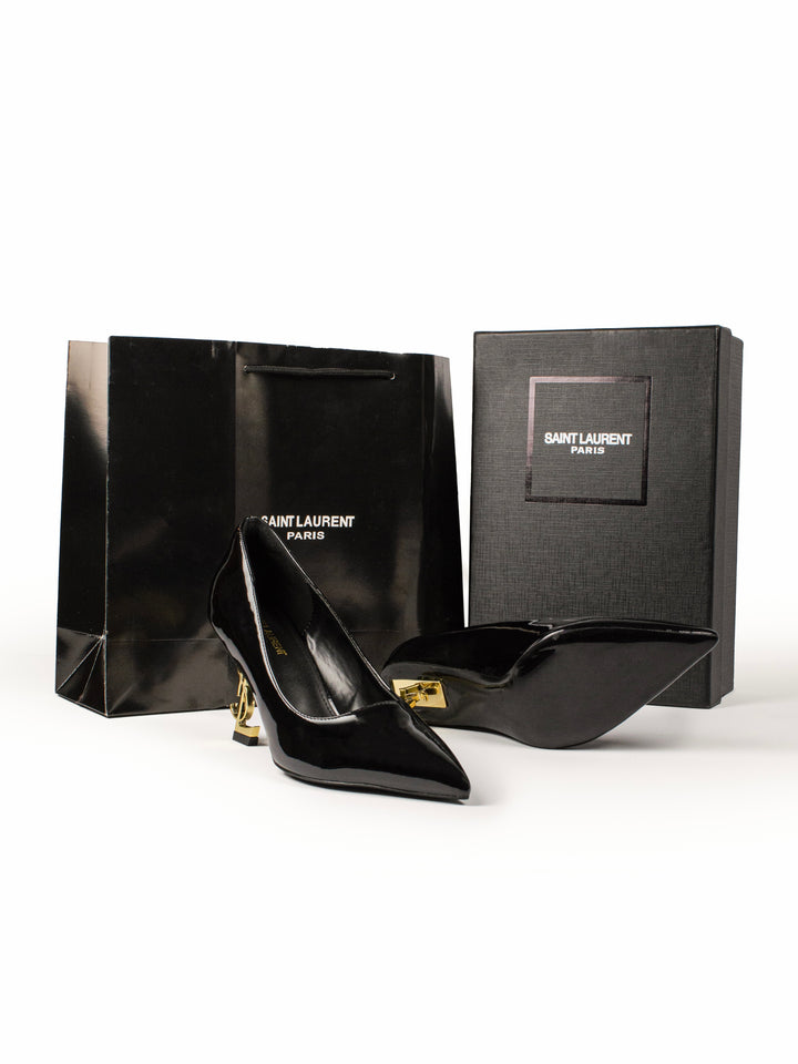 YSL Closed Heels Black / Gold