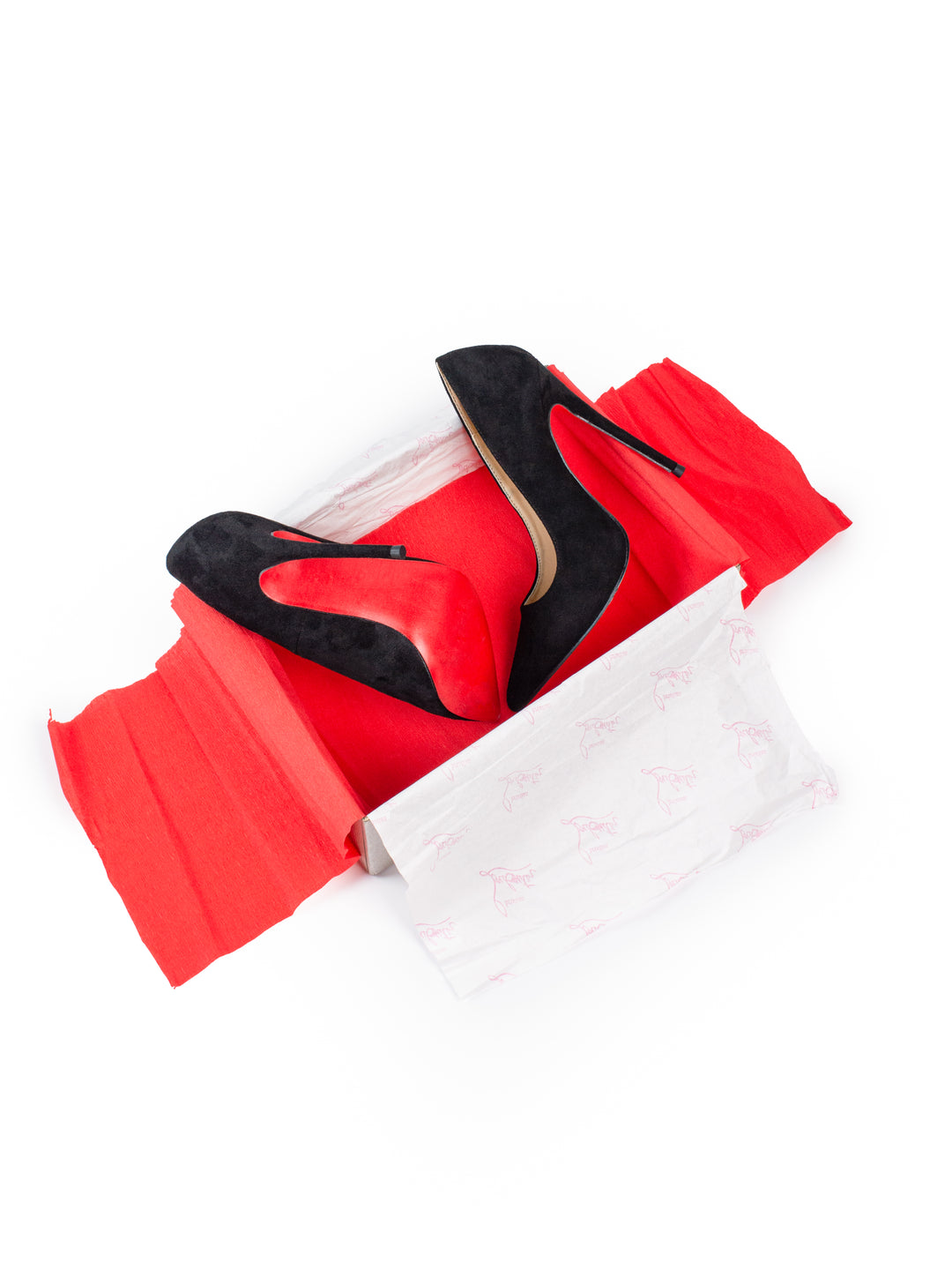 Loubs High Velour Heels