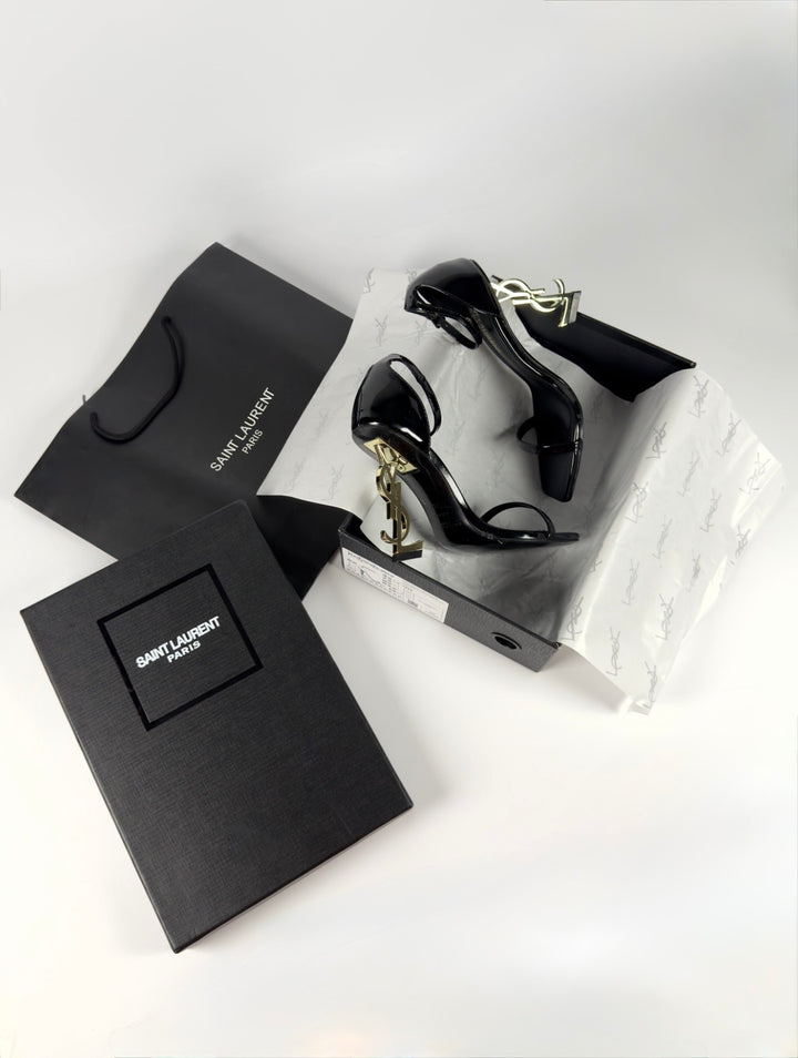 YSL Black/Golden Heels