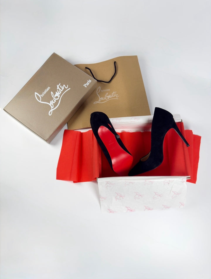 Loubs High Velour Heels