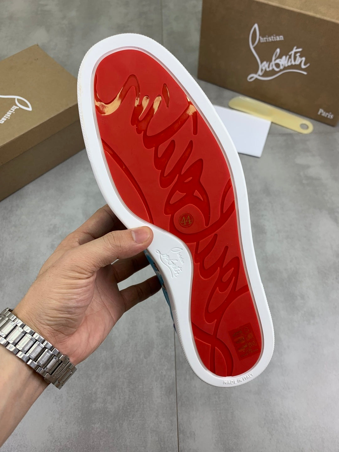 Christian Louboutin Spike Accents PVC Sneakers