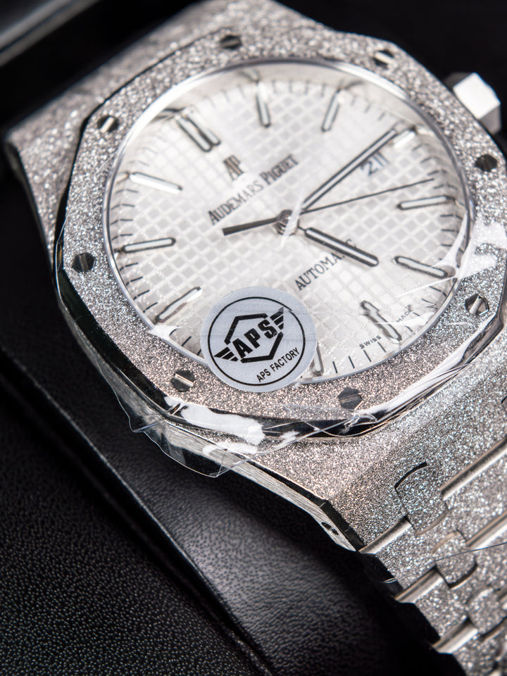 A5 AP Men's Royal Oak 41mm – Silver Dial / Fully Iced-Out