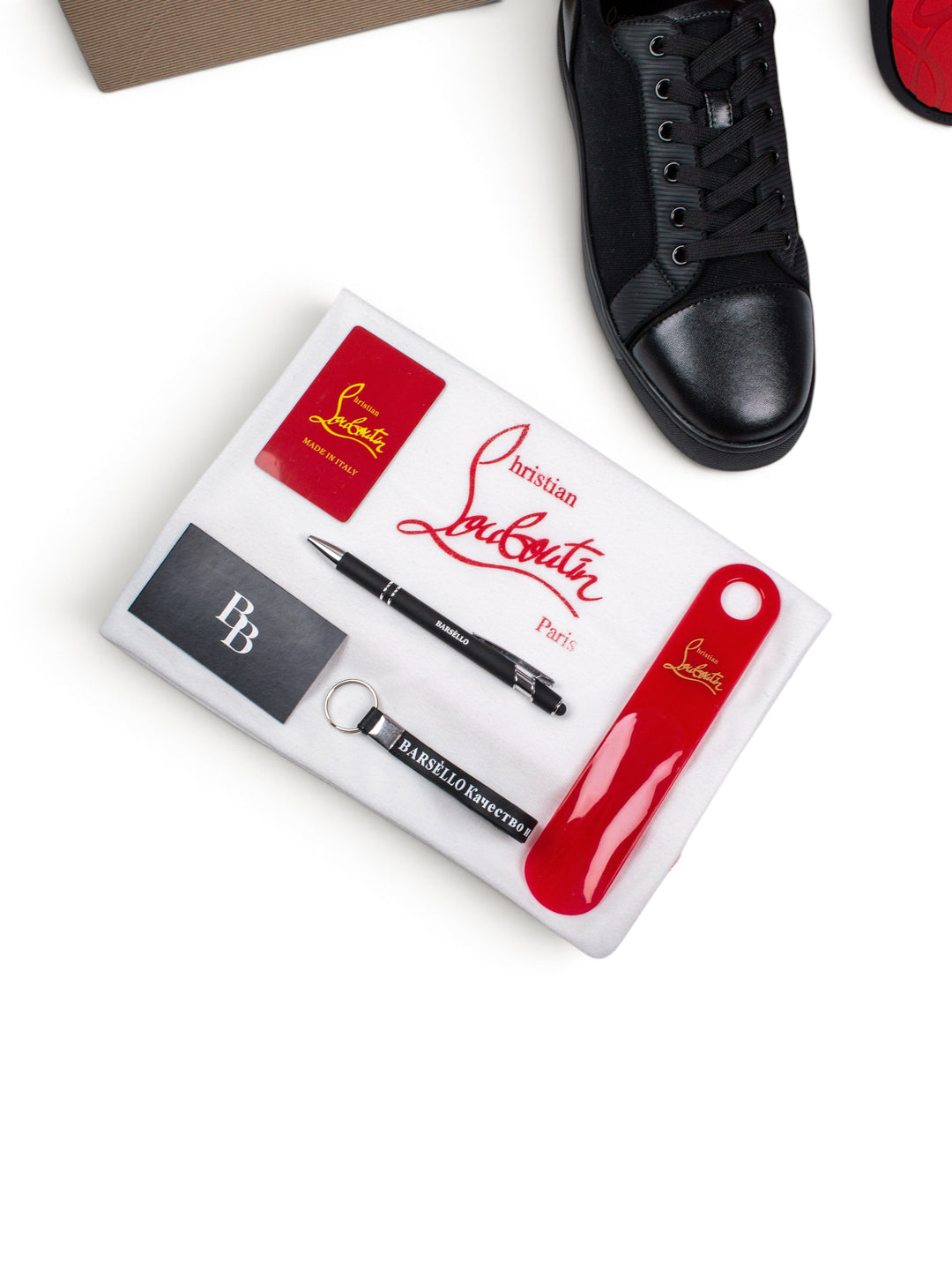 Loubs Junior Low-Top Black Sneakers