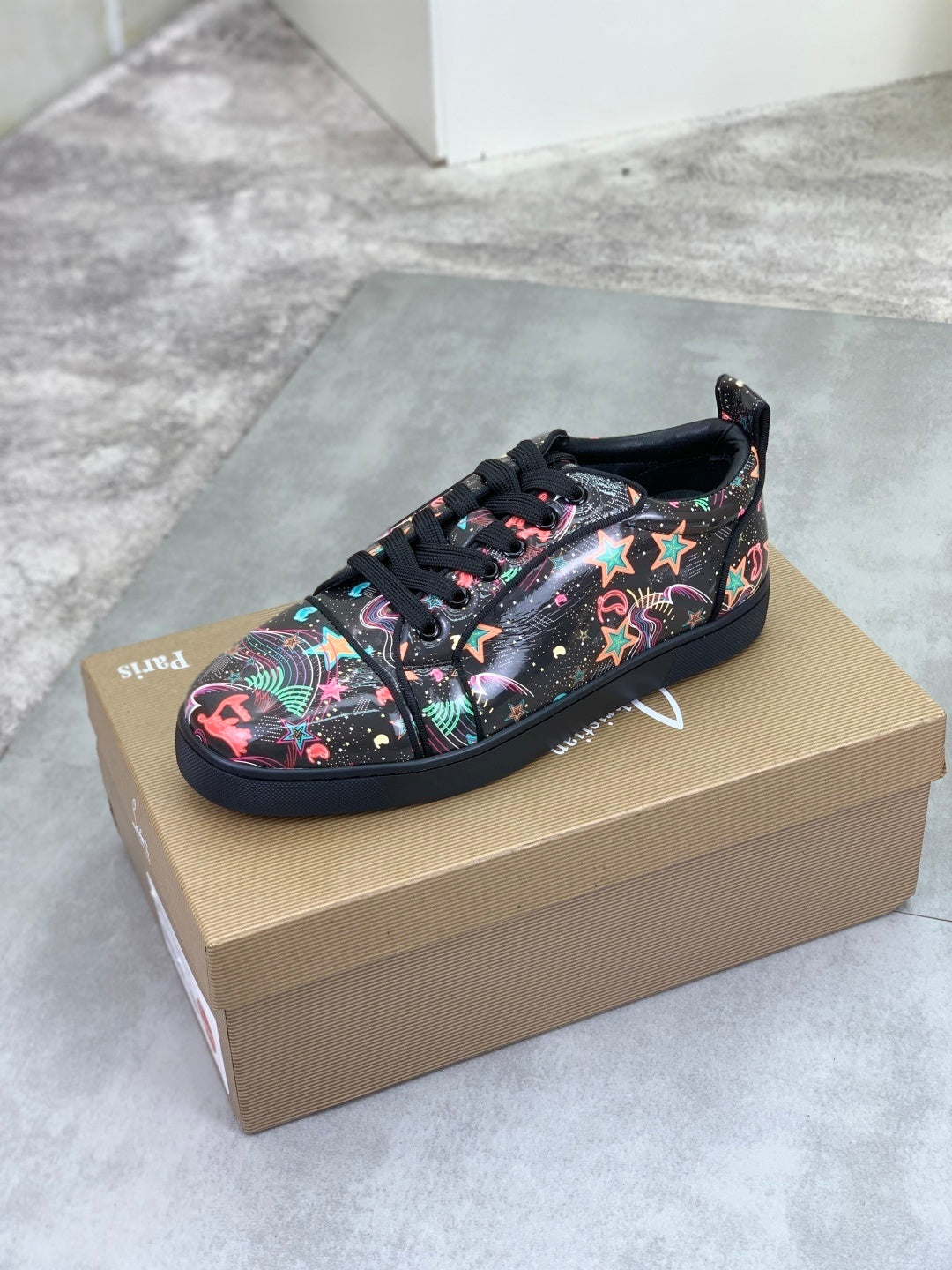 Christian Louboutin Louis Junior Spikes Orlato Flat 'Starlight'