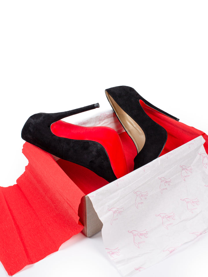 Loubs High Velour Heels