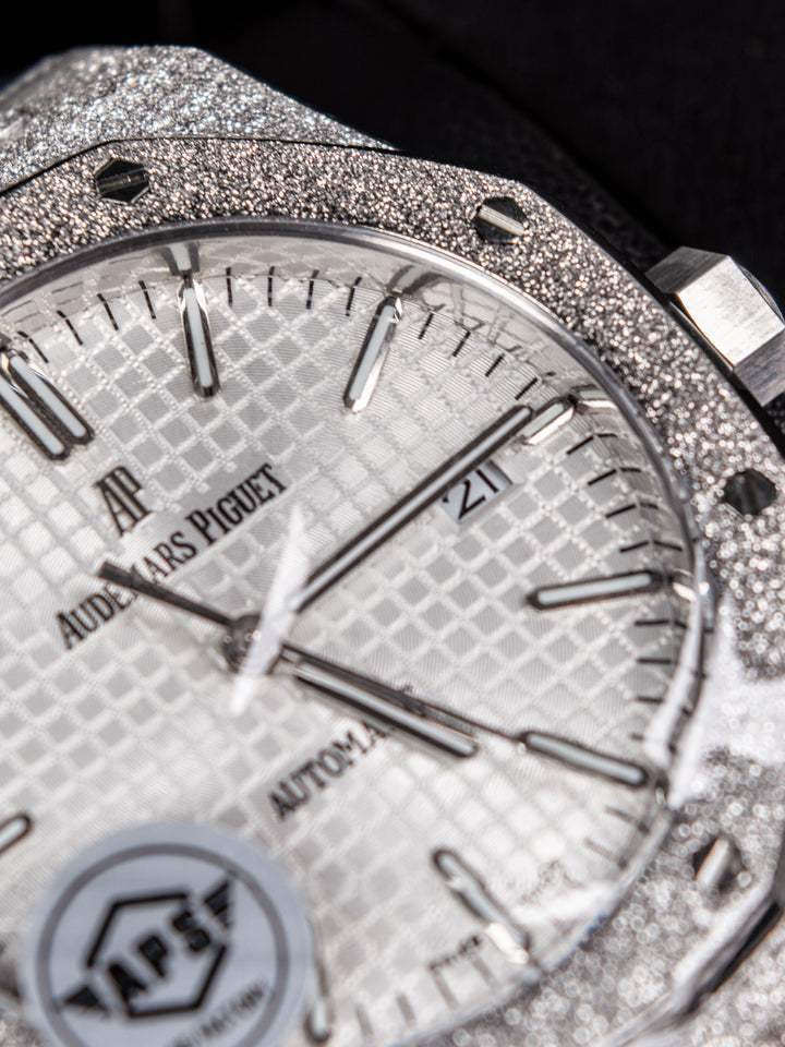 A5 AP Men's Royal Oak 41mm – Silver Dial / Fully Iced-Out