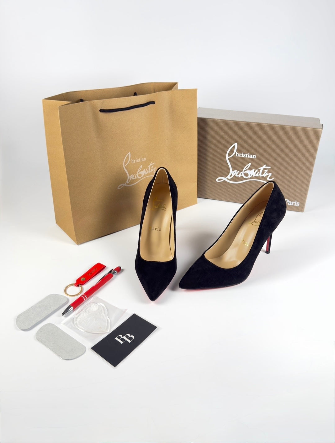 Loubs High Velour Heels