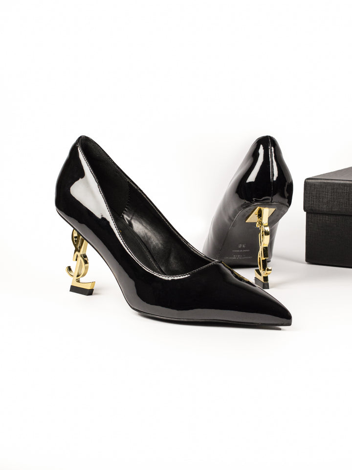 YSL Closed Heels Black / Gold