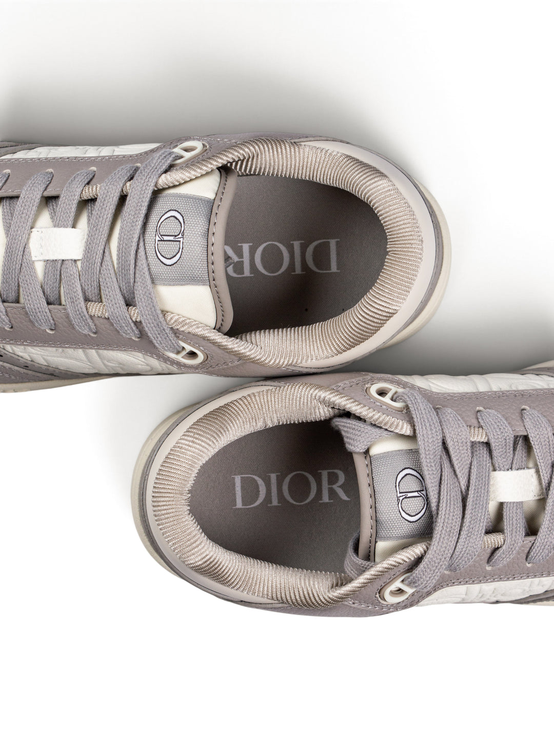 CD B27 Low-Top Cream Grained Calfskin Sneakers