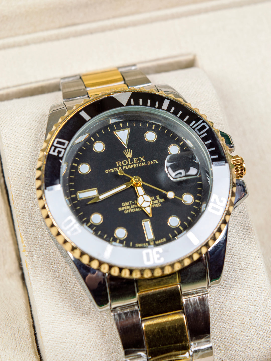 A1 RLX Men's GMT-Master II 40 – Black Dial / Black Bezel
