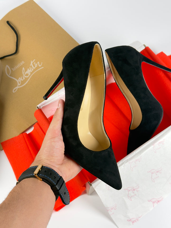 Loubs High Velour Heels