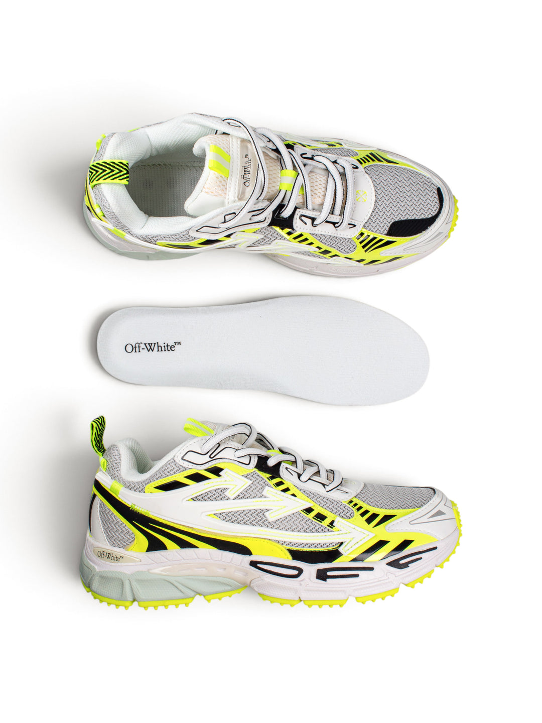 OW Be Right Back Sneakers White / Hex Green