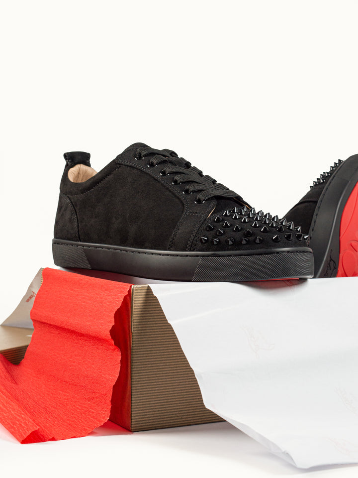 Loubs Sneaker Black Velour Spikes