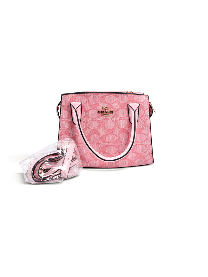COACH Hand Bag Pink / White / Gold