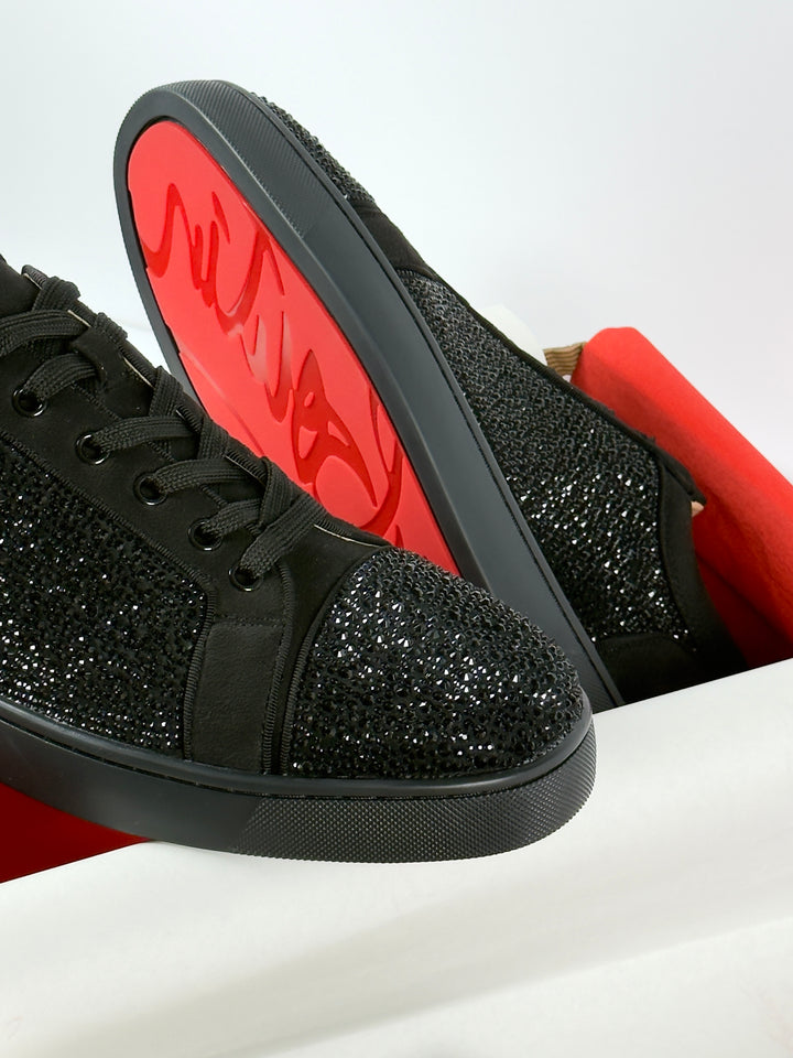 Loubs Junior Black Velour Sneaker