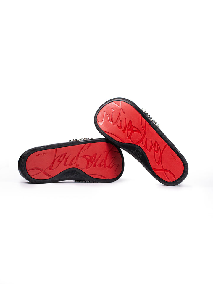 Loubs Slides Black Spikes