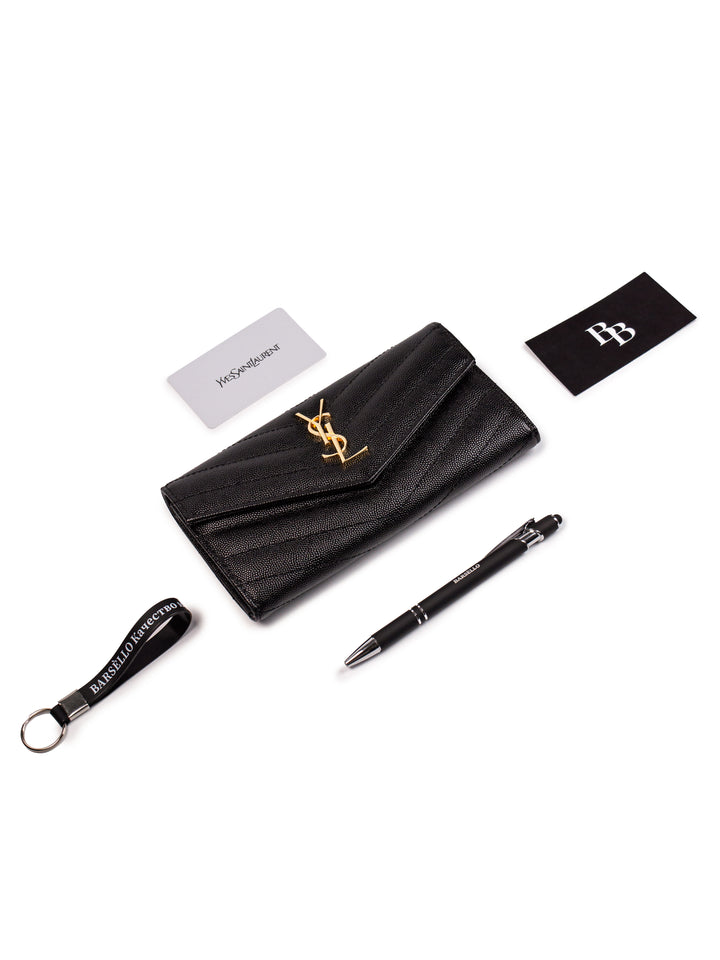 YSL Wallet Black / Gold