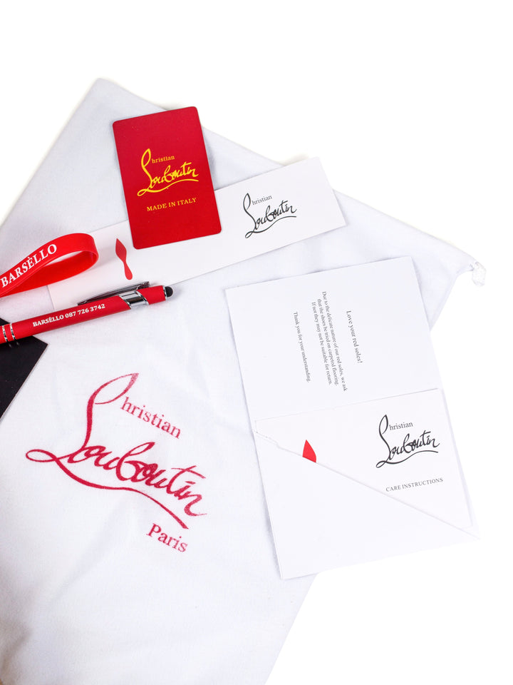 Loubs Slides White / Red