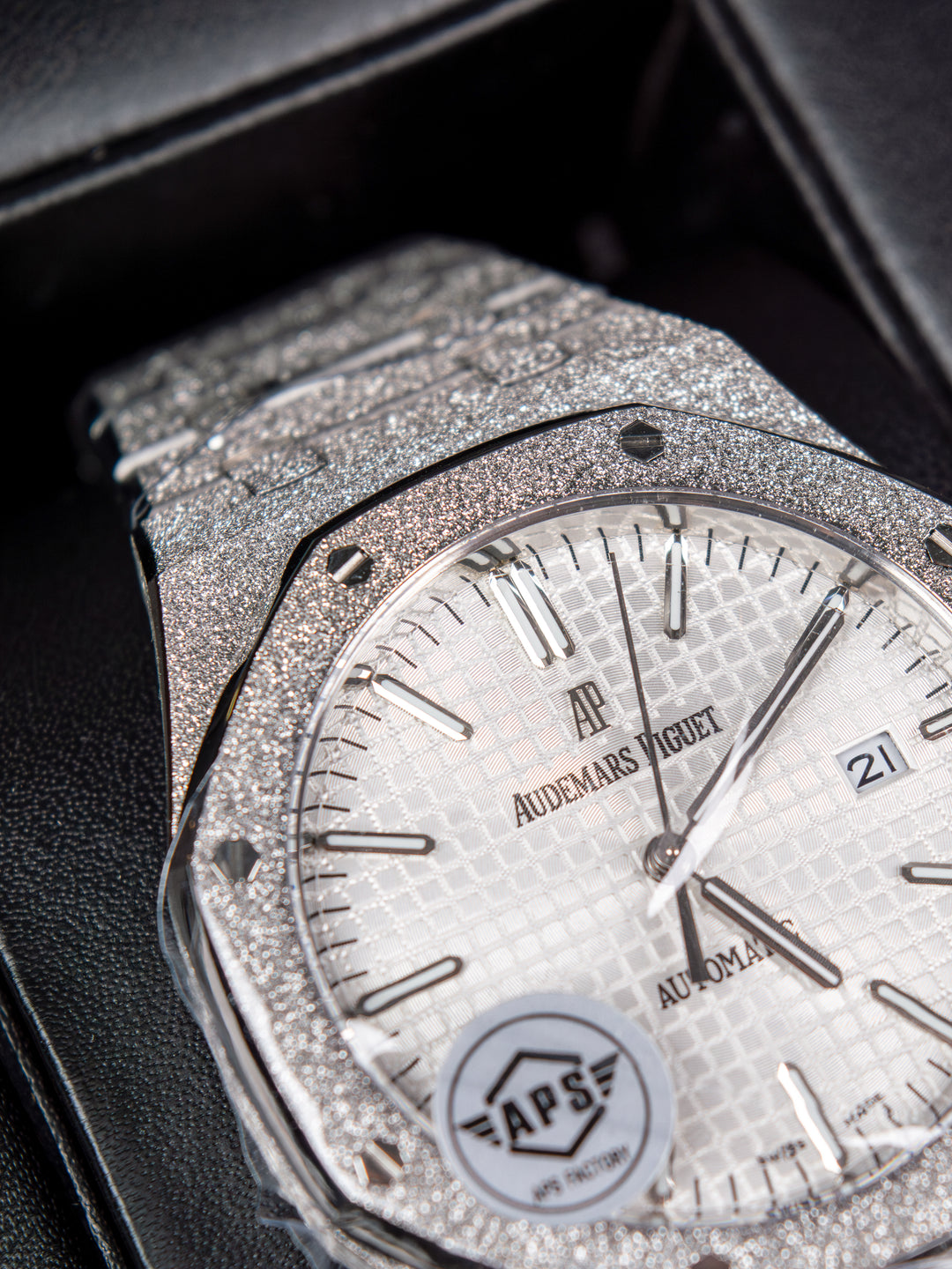 A5 AP Men's Royal Oak 41mm – Silver Dial / Fully Iced-Out