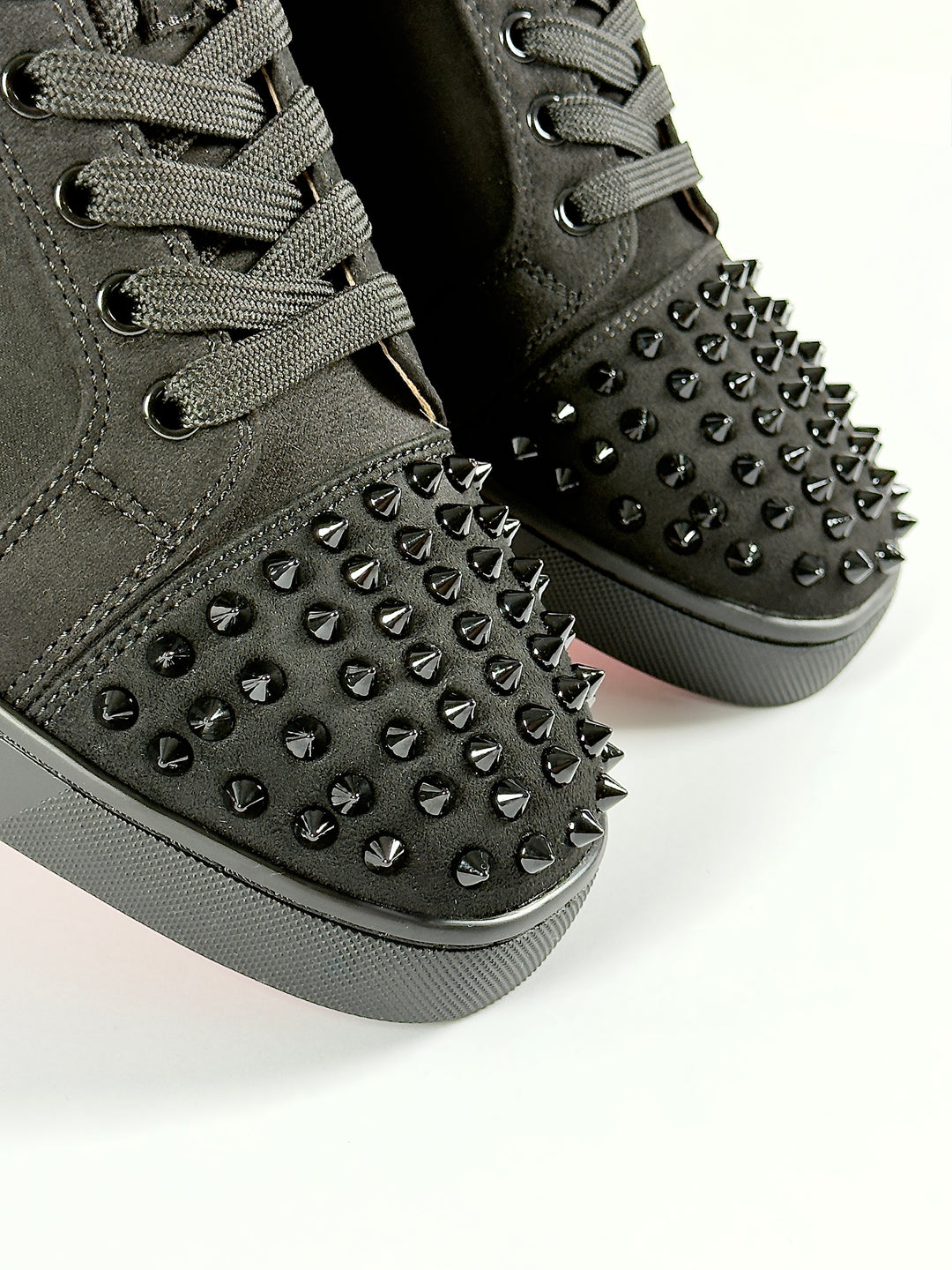 Loubs Sneaker Black Velour Spikes