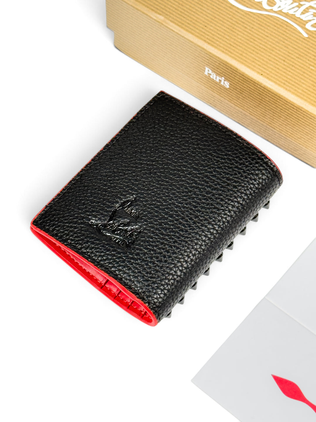 Loub Spikes Wallet ( Grained Calfskin )