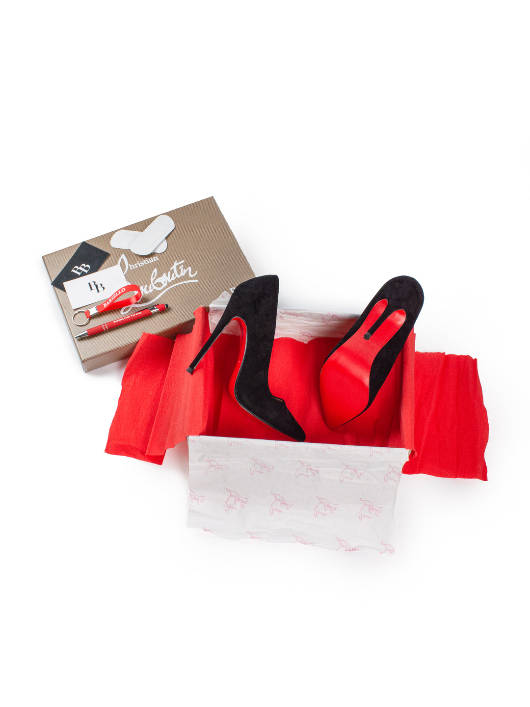 Loubs High Velour Heels
