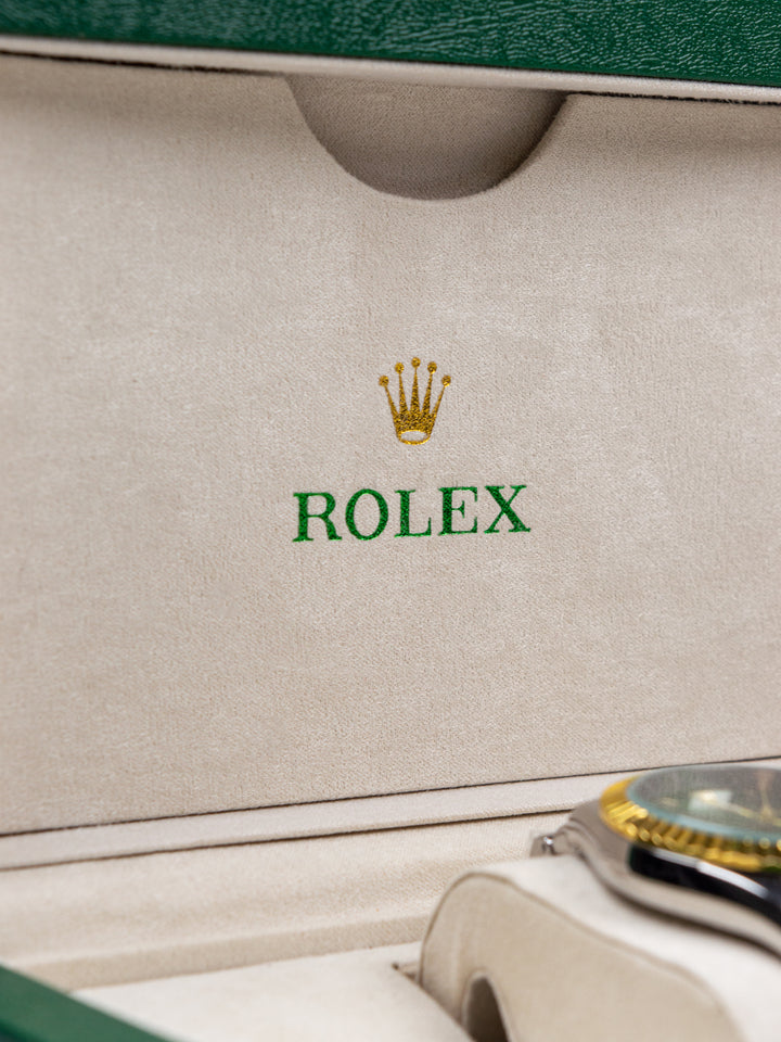Men's watch RLX Datejust 36 – Green Roman Dial / Two-Tone