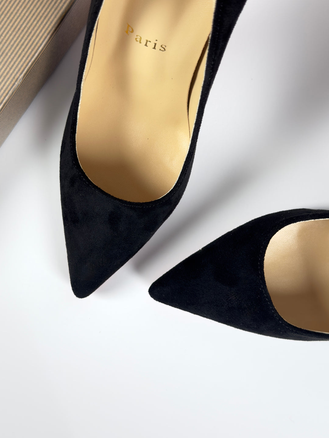 Loubs High Velour Heels